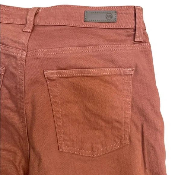 AG Kinsley High Rise Straight Crop Jeans Rust Copper Brown Size 28 - Picture 10 of 11